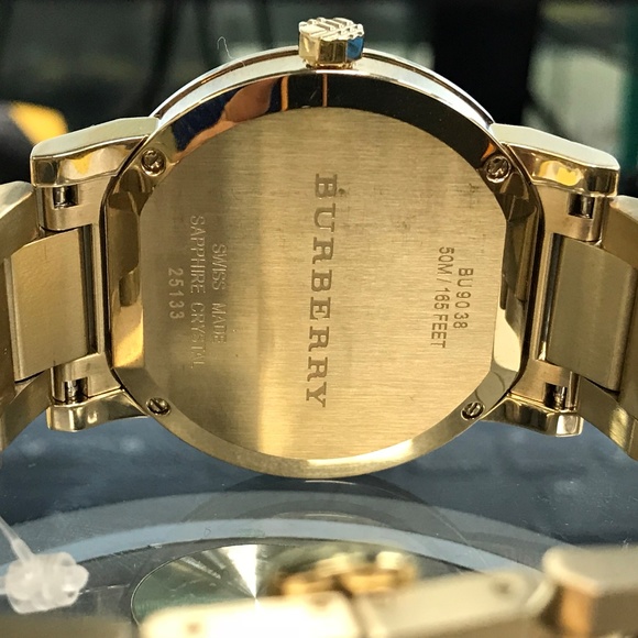 Burberry Gold Tone Steel Quartz Unisex Watch - Picture 4 of 5